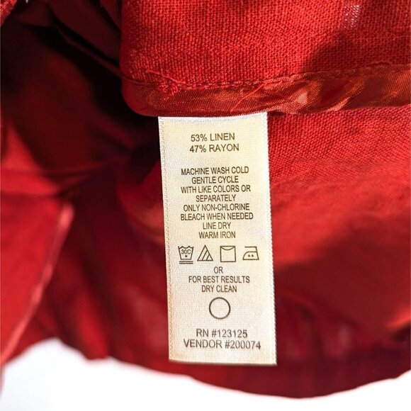 Chadwicks of Boston Linen Blend Burnt Orange Moto Jacket Shacket Plus Size 2X - Picture 7 of 7